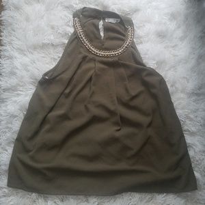 Olive green top..